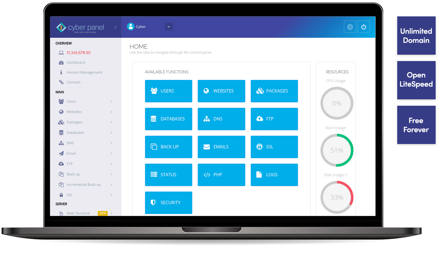ฟรี CyberPanel