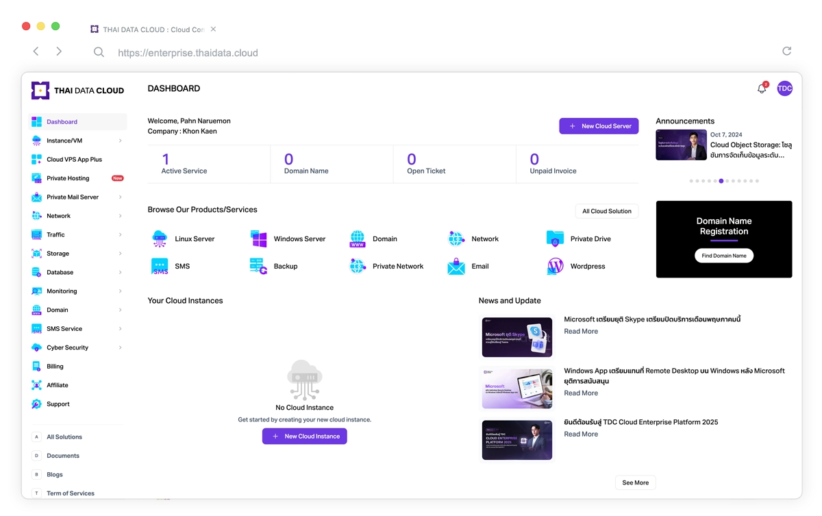 tdc enterprise dashboard